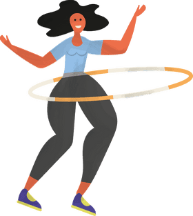 Joyful Athlete with a Basketball Hoop Fusion PNG