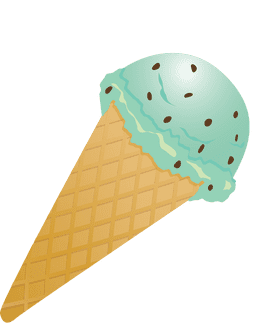 Mint Chocolate Chip Ice Cream Delight PNG