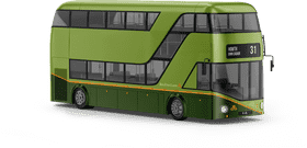 Green Double-Decker Bus Model 31 PNG