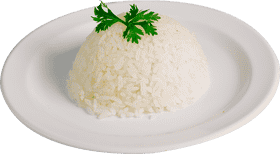 Elegant Presentation of Fluffy White Rice PNG