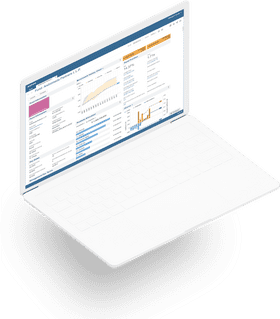 Modern Data Dashboard with GP Icon Integration PNG