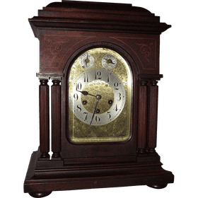 Elegant Vintage Wooden Clock Masterpiece PNG