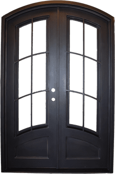 Elegant Double Glass Entrance Door PNG