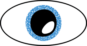 Creative Eye Design with Blue Circle PNG