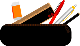 Essential School Supplies Pencil Case for Students PNG