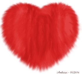 Fluffy Heart of Love and Warmth PNG
