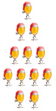 Festive Beer Glass Christmas Cheer PNG