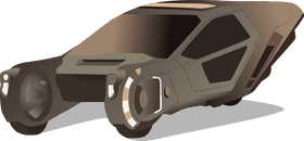 Futuristic Spinner Vehicle Design PNG