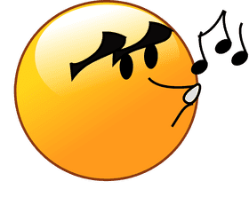 Musical Emoticon with a Whimsical Flair PNG