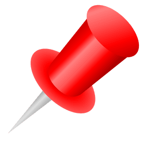 Bright Red Pin for Creative Projects PNG