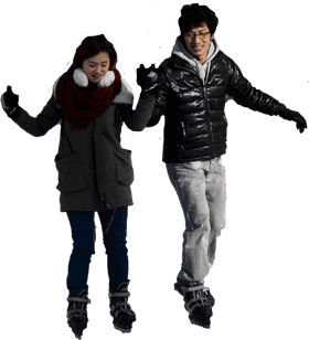 Joyful Moments at the Ice Rink PNG