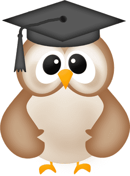 Wise Graduation Owl Celebration PNG