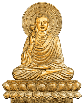 Golden Serenity The Buddha of Peace and Harmony PNG