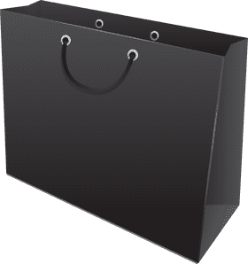 Sleek Black Eco Bag for Sustainable Living PNG