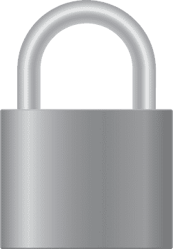 Silver Lock Guardian of Security PNG