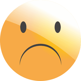 Sorrowful Emoticon Conveying Sadness and Disappointment PNG
