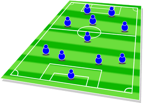Strategy Game on the Football Field PNG