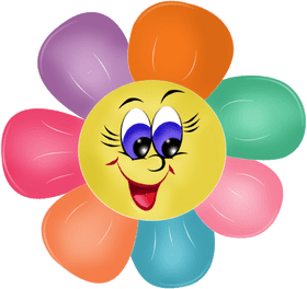 Smiley Flower of Joy and Happiness PNG