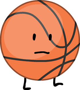 Basketball with a Curious Expression PNG