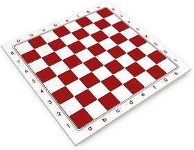 Classic Red and White Chessboard Design PNG