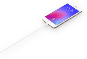 Smartphone Charging with Vibrant Display PNG