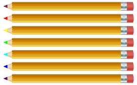 Colorful Pencil Case with Vibrant Pencil Design PNG