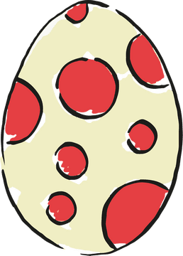 Easter Egg Delight with Colorful Dots PNG