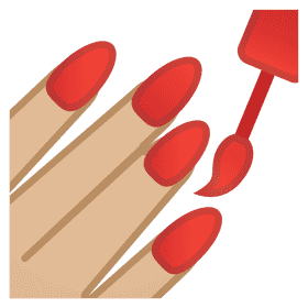 Vibrant Red Nail Polish Elegance PNG