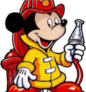 Mickey Mouse The Brave Firefighter Hero PNG