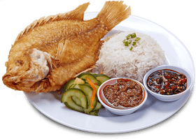 Crispy Fried Fish and Flavorful Food Pairing PNG