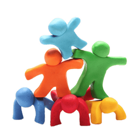 Plasticine Playful Pals Towering Together PNG