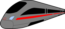 Sleek Modern High-Speed Train Design PNG