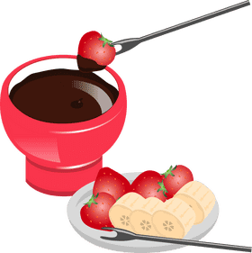 Delightful Chocolate Fondue Pot Experience PNG