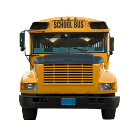 Bright Yellow School Bus Ready for Students PNG