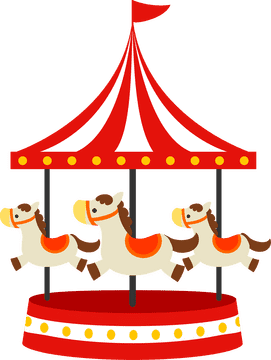 Amusement Park Carousel Adventure PNG