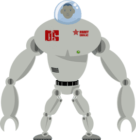 Android Robot Explorer in Space Gear PNG