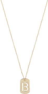 Elegant Gold Necklace Pendant with Initial B PNG