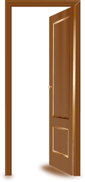 Elegant Wooden Door with Classic Charm PNG