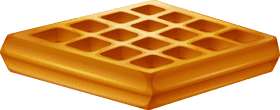 Delicious Golden Waffle Delight PNG