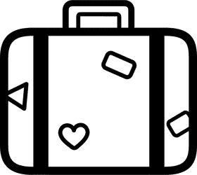 Stylish and Versatile Luggage Suitcase for Travelers PNG