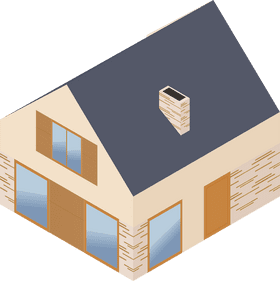 Modern Cozy House with Stylish Chimney PNG