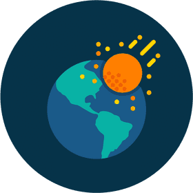 Vibrant Earth and Celestial Sun PNG