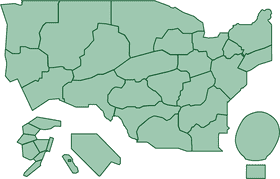 Geographical Regions Map of State Areas PNG