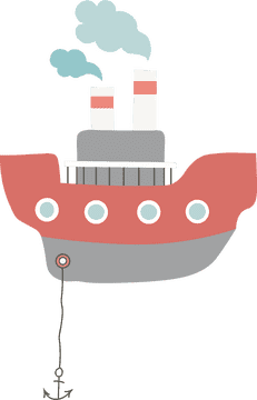 Charming Ferry Boat with Vintage Vibes PNG