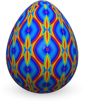 Easter Egg of Vibrant Patterns PNG
