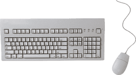 Classic White Keyboard and Mouse Set PNG