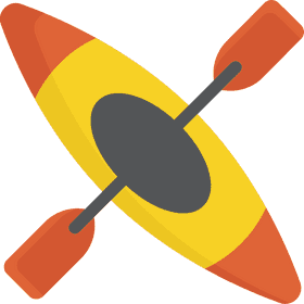 Vibrant Kayak Adventure on the Water PNG