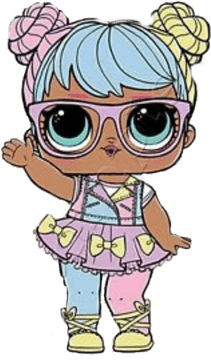LOL Surprise Fashionista with Cool Blue Hair PNG