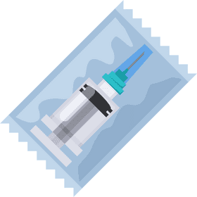 Sterile Syringe in Packaging for Safe Use PNG