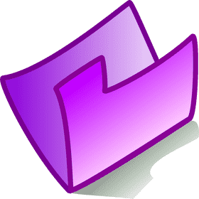 Purple Gradient Folder Icon PNG
